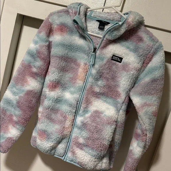 Eddie Bauer Kids Fleece Hoodie - Blue and Pink Medium 10/12 - Picture 5 of 5